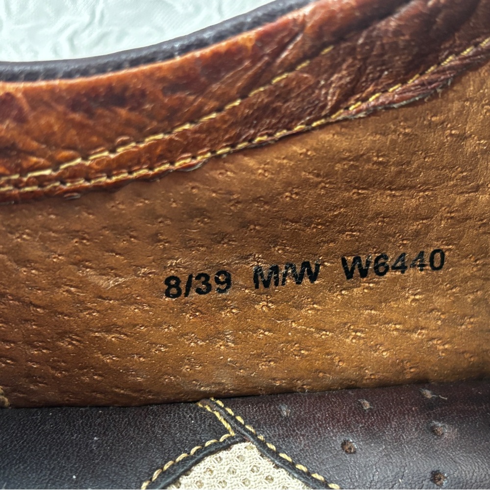Born Brown Leather Lace-Up Derby Oxfords -8/39- - Picture 4 of 14